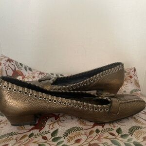 Chic Prada Vintage Metallic Women's Loafers
